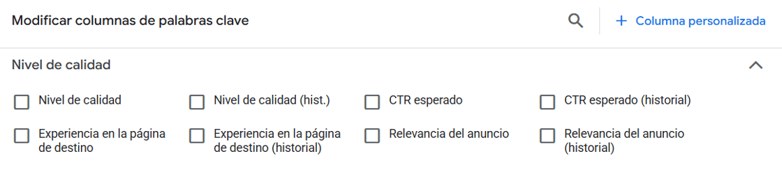 calidad keywords